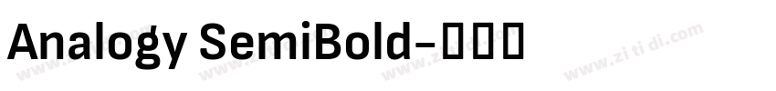 Analogy SemiBold字体转换 Analogy SemiBold字体转换